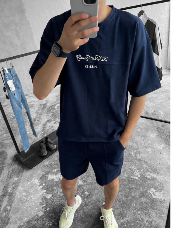 Літній oversize костюм з надписом