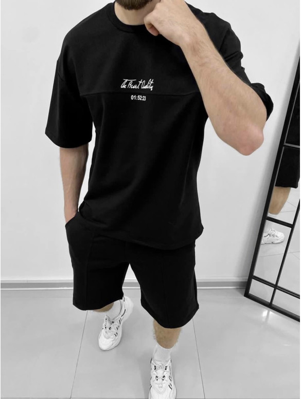 Літній oversize костюм з надписом