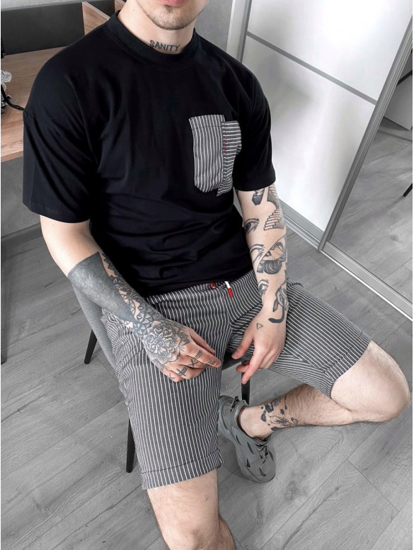 Літній oversize костюм зі смужками