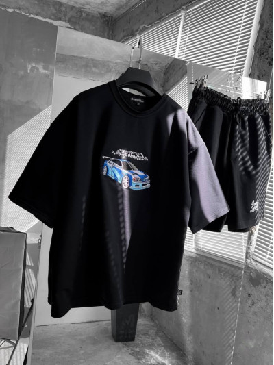 Літній oversize костюм з принтом