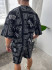 Літній oversize костюм з принтом