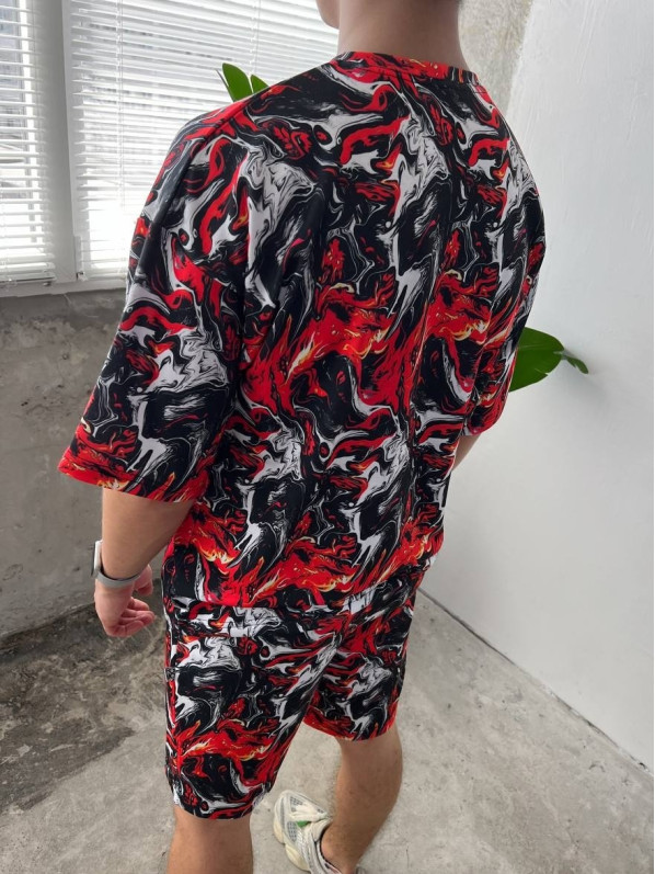 Літній oversize костюм з принтом Літній oversize костюм з принтом