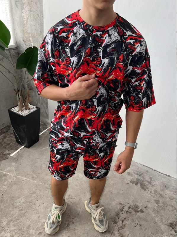 Літній oversize костюм з принтом Літній oversize костюм з принтом