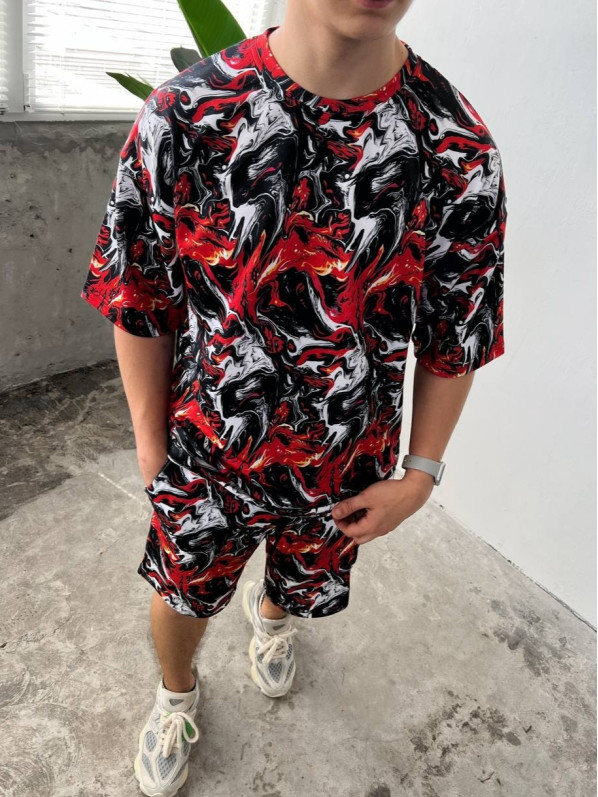 Літній oversize костюм з принтом Літній oversize костюм з принтом