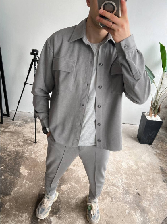 Oversize костюм з накладними кишенями