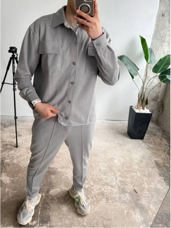 Oversize костюм з накладними кишенями