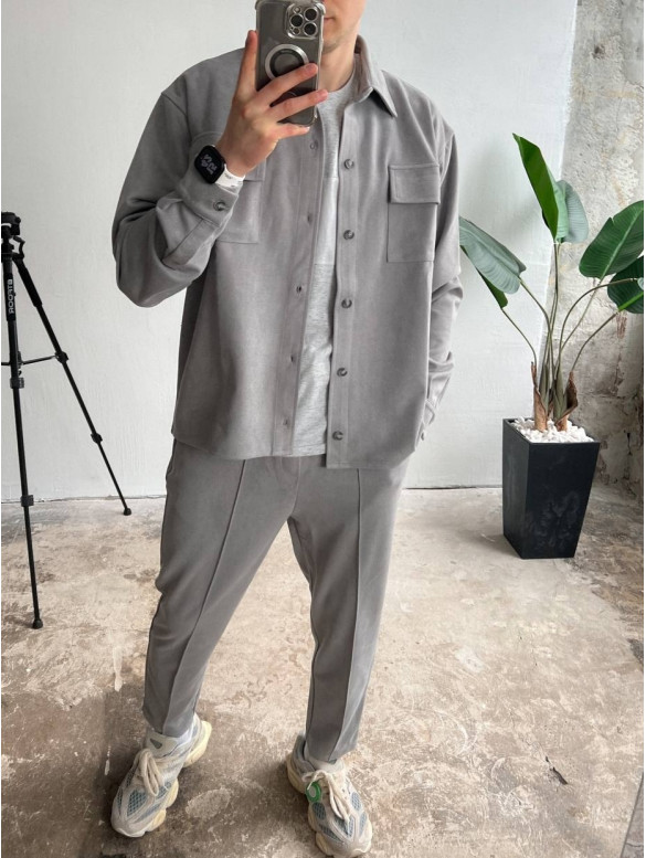 Oversize костюм з накладними кишенями