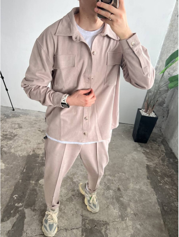 Oversize костюм з накладними кишенями