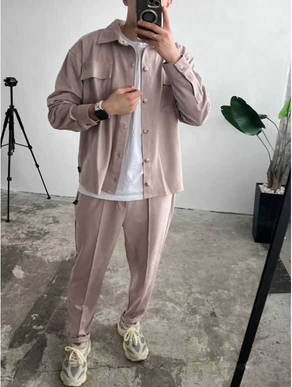 Oversize костюм з накладними кишенями
