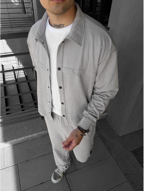Замшевий oversize костюм
