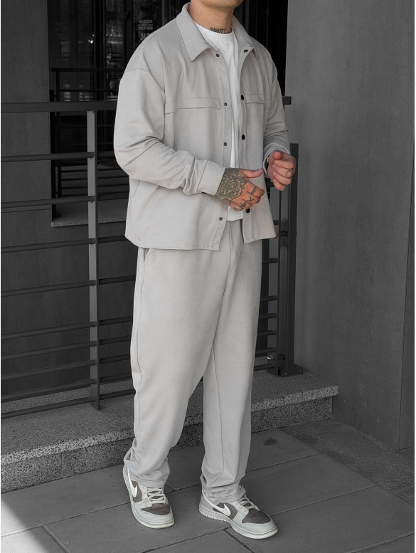 Замшевий oversize костюм