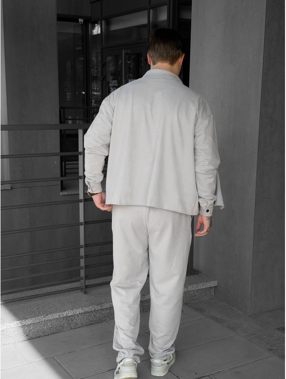 Замшевий oversize костюм
