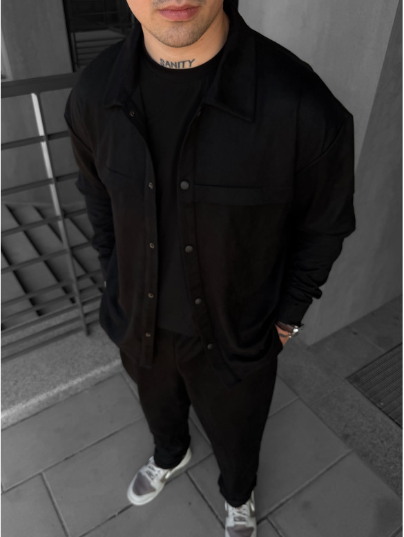 Замшевий oversize костюм