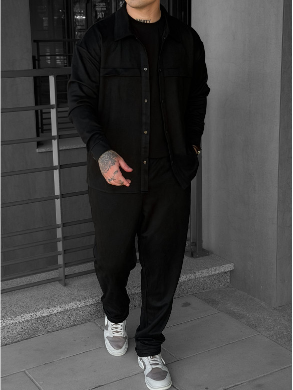 Замшевий oversize костюм