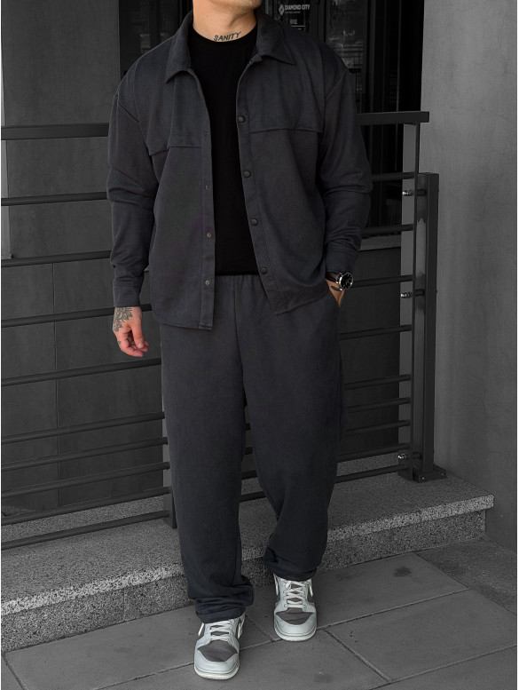 Замшевий oversize костюм