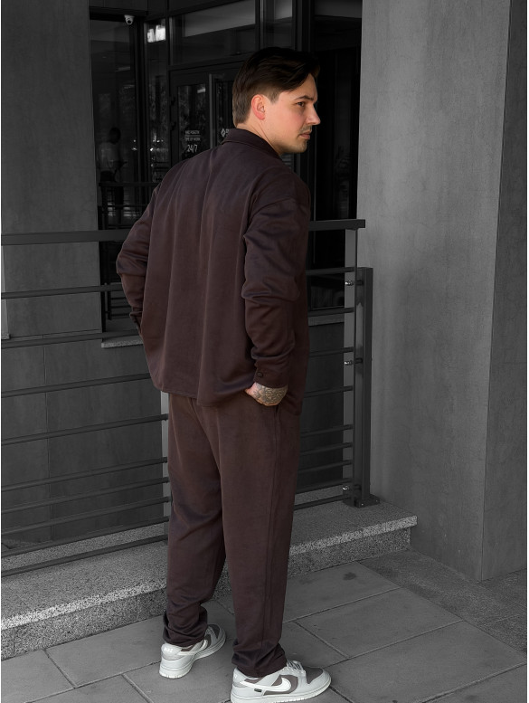 Замшевий oversize костюм