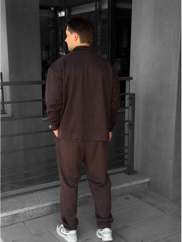 Замшевий oversize костюм