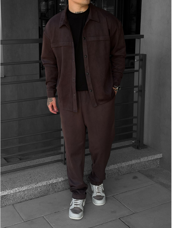 Замшевий oversize костюм