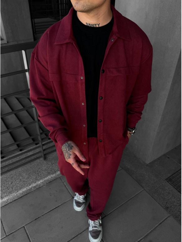 Замшевий oversize костюм