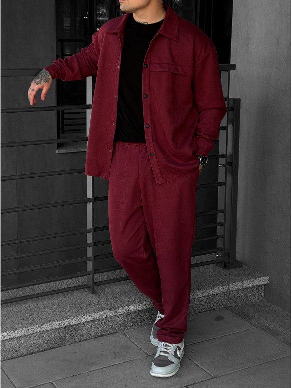 Замшевий oversize костюм