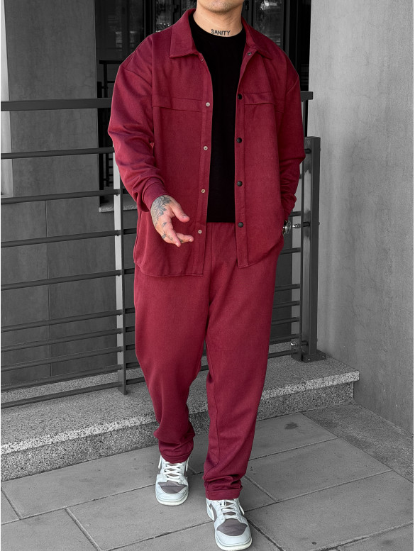 Замшевий oversize костюм