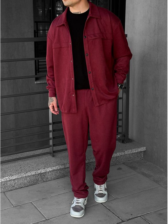 Замшевий oversize костюм