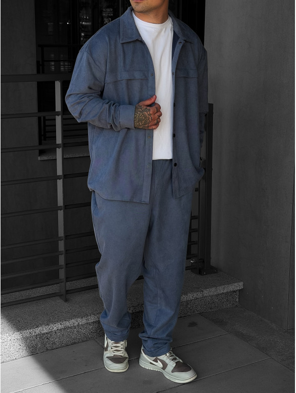 Замшевий oversize костюм