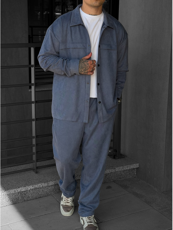 Замшевий oversize костюм