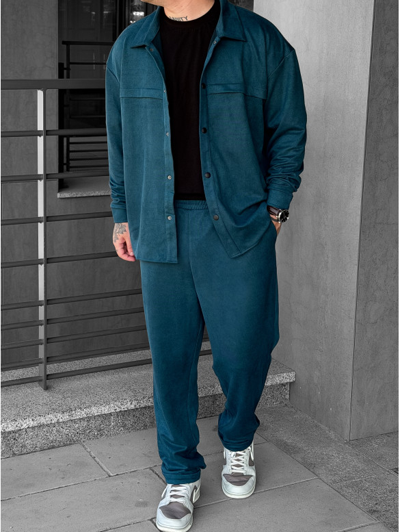Замшевий oversize костюм