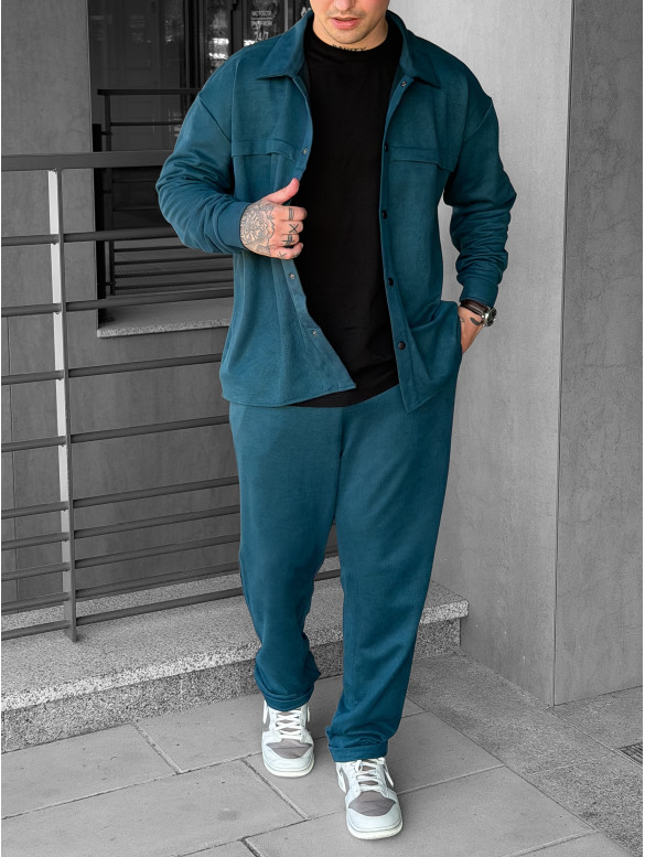 Замшевий oversize костюм
