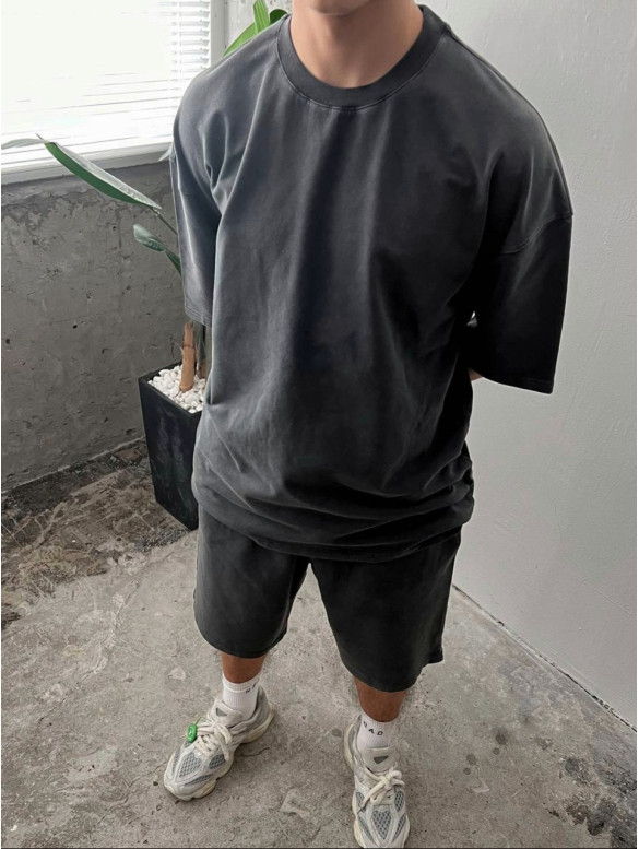 Oversize костюм з вивареної тканини