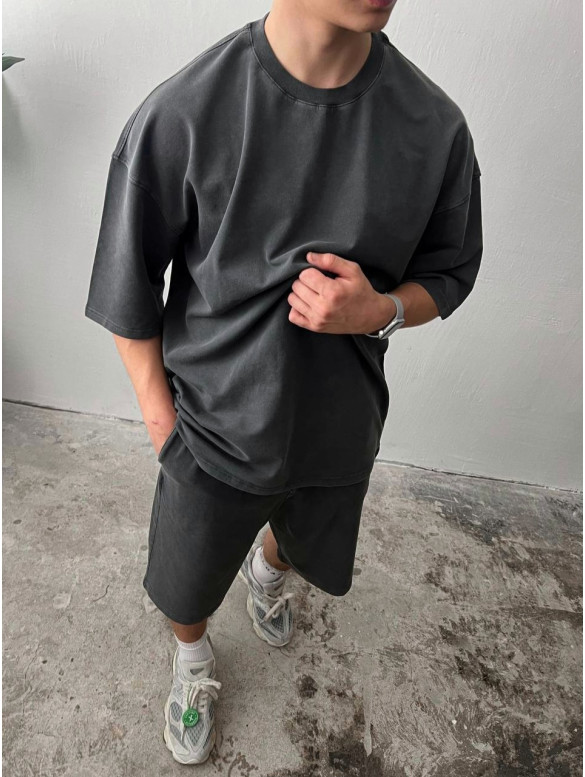 Oversize костюм з вивареної тканини