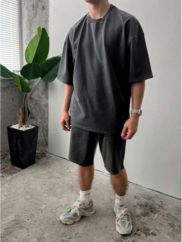 Oversize костюм з вивареної тканини