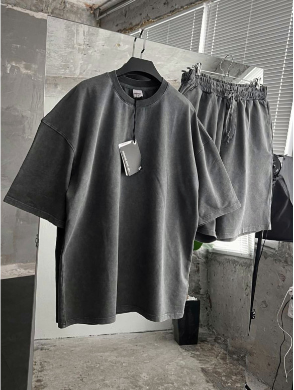 Oversize костюм з вивареної тканини