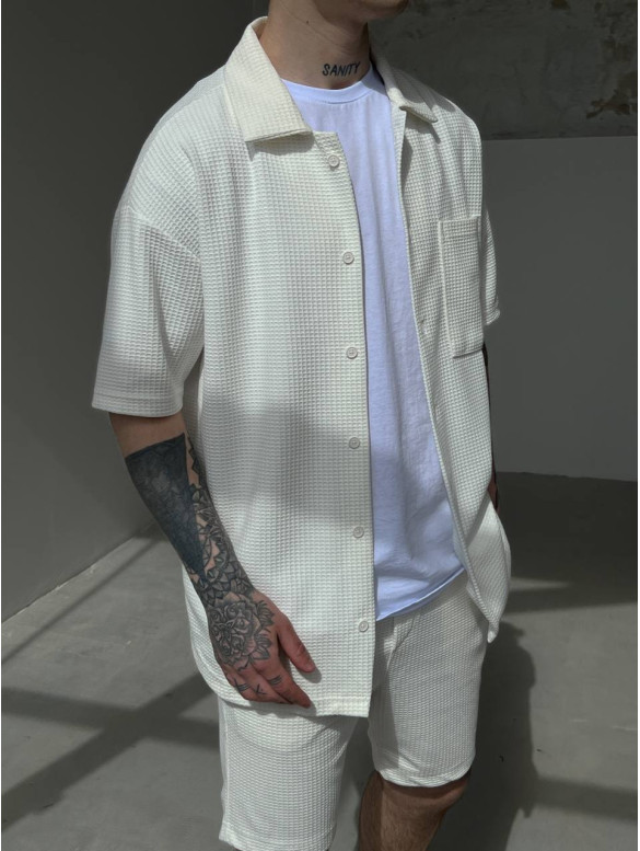 Oversize костюм з фактурної тканини
