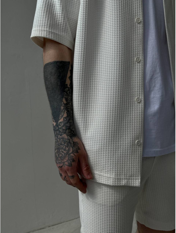 Oversize костюм з фактурної тканини