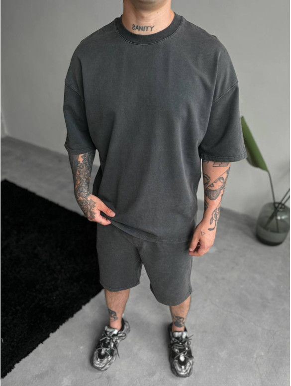 Oversize костюм з вивареної тканини