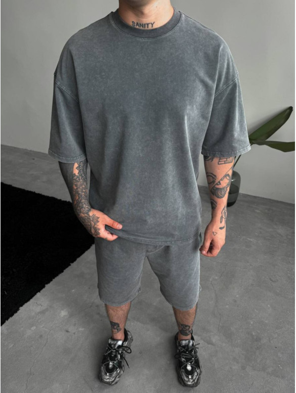 Oversize костюм з вивареної тканини
