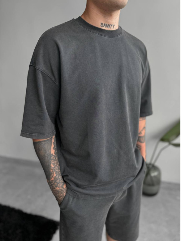 Oversize костюм з вивареної тканини