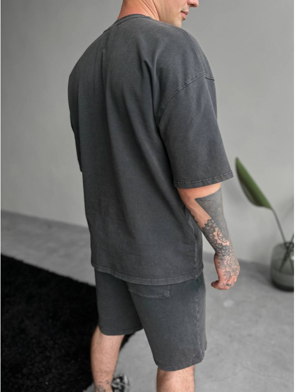 Oversize костюм з вивареної тканини