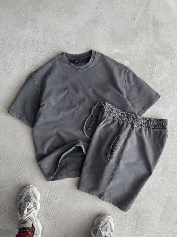 Oversize костюм з вивареної тканини