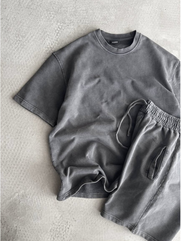 Oversize костюм з вивареної тканини