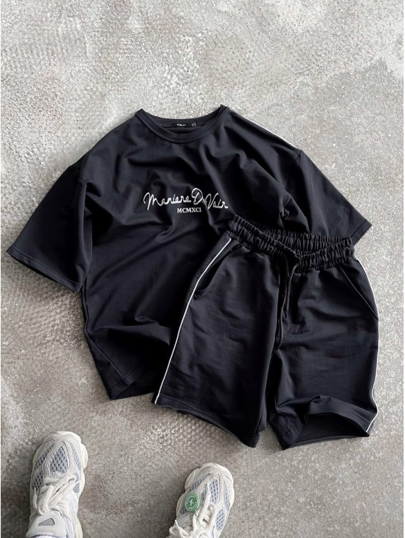 Літній oversize костюм з надписом