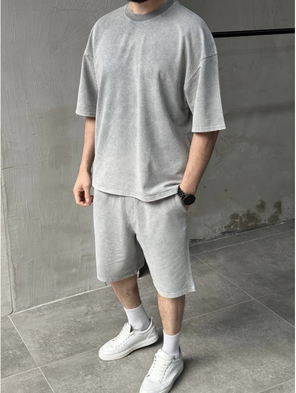 Oversize костюм з вивареної тканини
