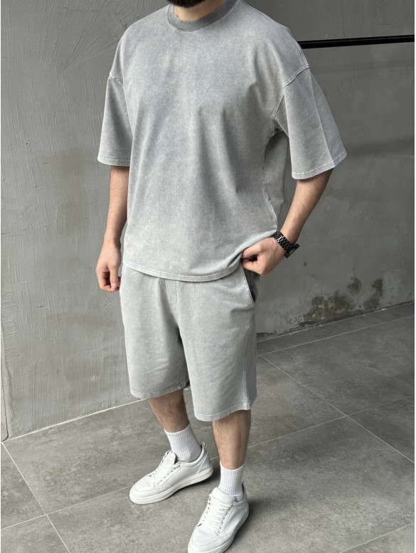 Oversize костюм з вивареної тканини