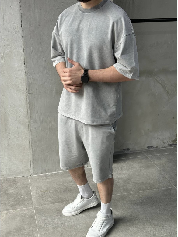 Oversize костюм з вивареної тканини