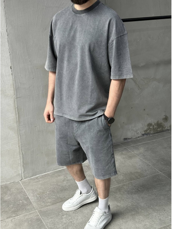Oversize костюм з вивареної тканини