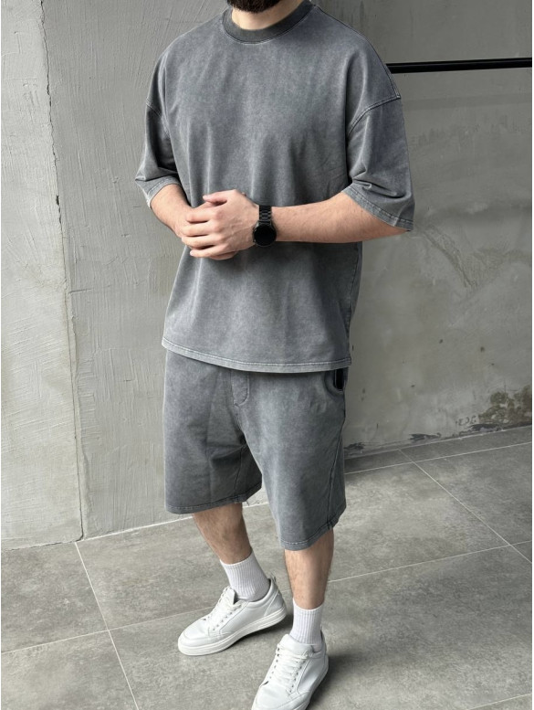 Oversize костюм з вивареної тканини