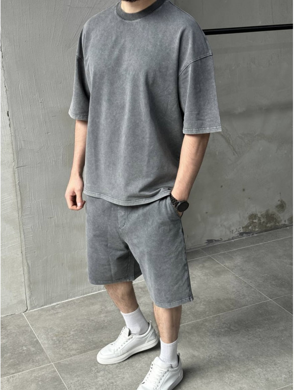 Oversize костюм з вивареної тканини