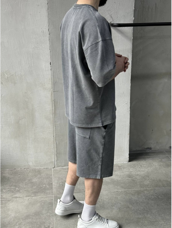 Oversize костюм з вивареної тканини